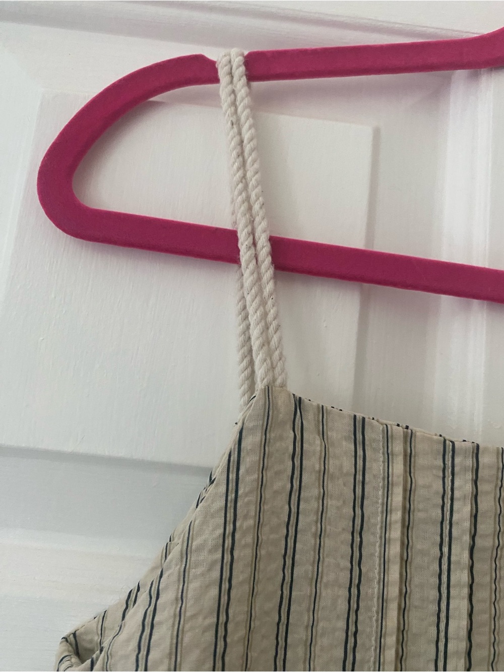 Neutral Striped Textured Dress - Picture 3 of 4